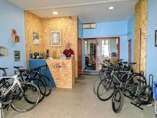 Intérieur magasin Simono Vélo